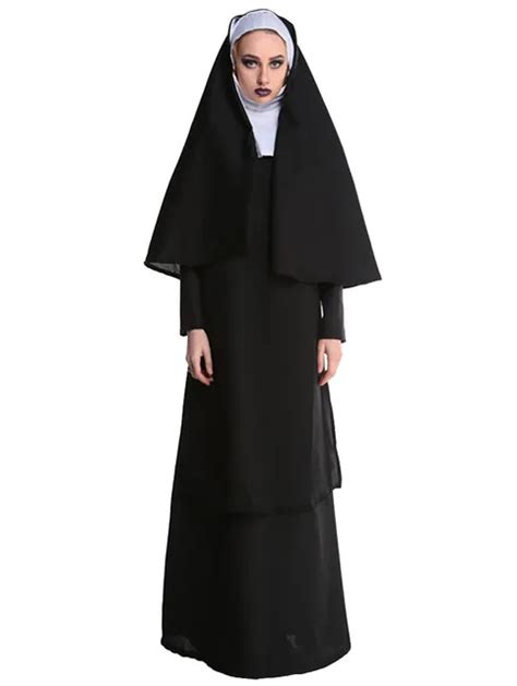 Buy Sexy Nun Costume Halloween Costume For Adult Women Black Virgin Mary Nuns