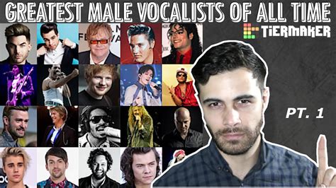 Greatest Male Vocalists Of All Time Tier List Part 1 Best Male