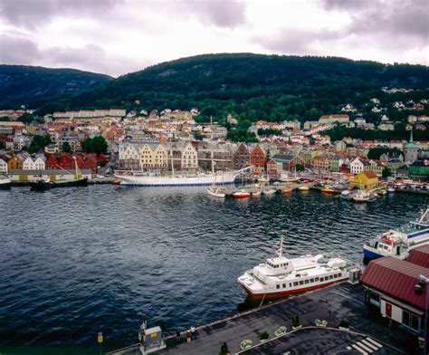 Bergen Norway Stock Photo Image Of Boat Harbor Flowers 98771152