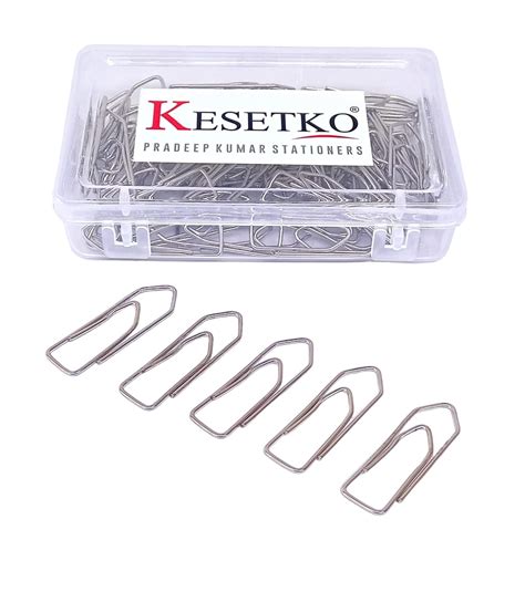 Kesetko® Paper Clips Stainless Steel U Clips 30 Mm Gem Clips 60