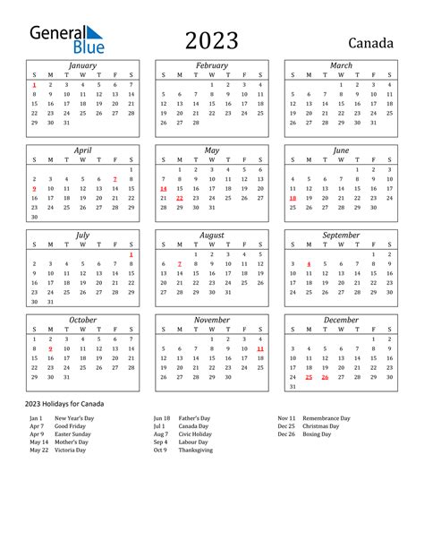 Canadian Government Calendar 2023 Get Latest News 2023 Update