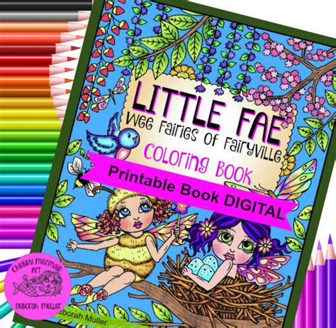 Little Fae Coloring Book Digital Wee Fairies To Color Adult Etsy