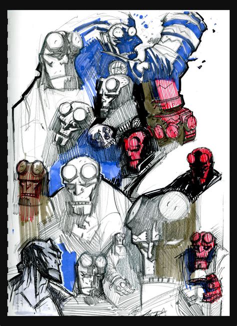Hellboy Sketches By Alexruizart On Deviantart