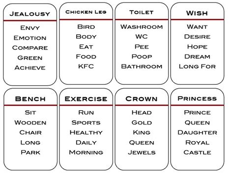 To create your taboo cards, enter some words in the panel on the left. Teaching English: Taboo! Game Cards {Free Printable ...