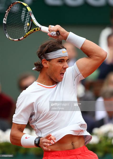 Rafael Nadal Of Spain Plays A Forehand During The Mens Singles Final