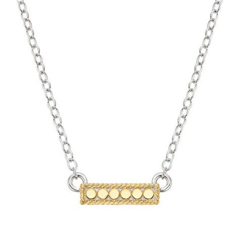 Anna Beck Mini Bar Reversible Necklace Gold Silver Lili Grace