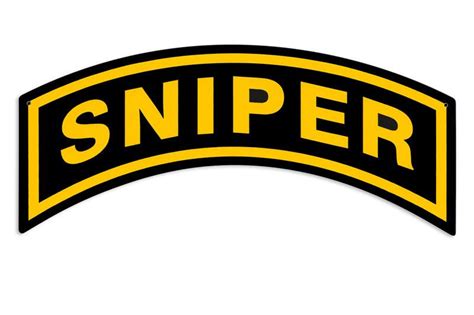 Sniper Tab Metal Sign Sniper Us Army Badges Tactical Patches