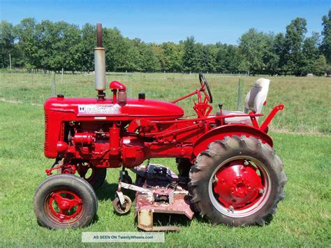 International Farmall A Tractor And Belly Mower With
