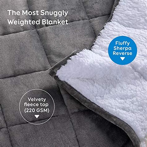 Uttermara Sherpa Fleece Weighted Blanket For Adult 20 Lbs Thick Fuzzy