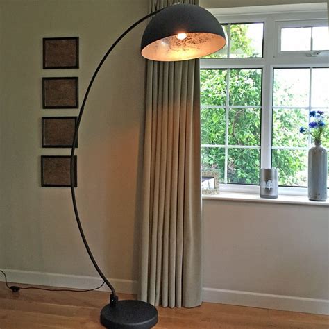 Check spelling or type a new query. Floor Standing Arc Lamp In Black With Vintage Gold Shade ...