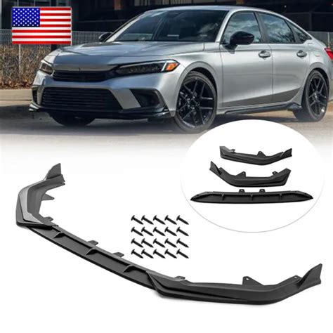 FOR 2022 2023 HONDA Civic MC Style JDM Black Pearl Front Bumper Lip