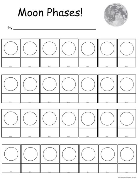 Free Phases Of The Moon Worksheets