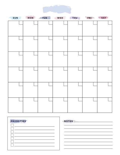 Fillable Calendar