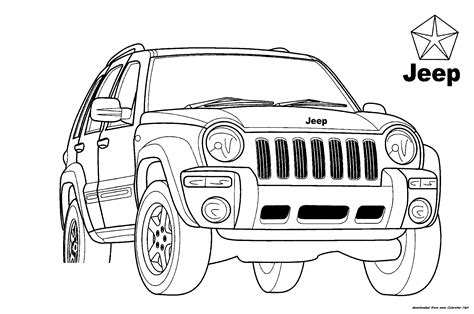 If you want jeep picture for coloring yourself then you need to click on black & white print link. Jeep coloring pages to download and print for free