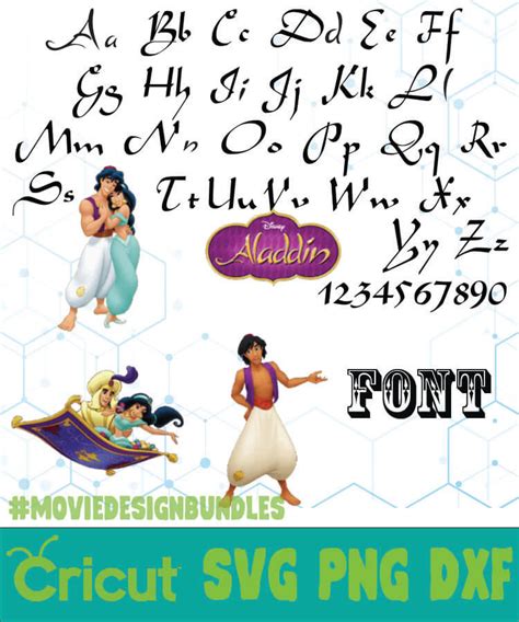 Aladdin Font Disney Font Svg Png Dxf Movie Design Bundles