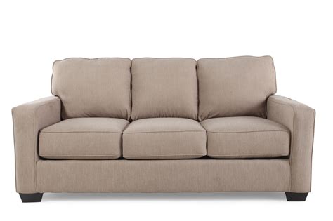Contemporary 76 Full Sleeper Sofa In Light Brown Mathis Brothers