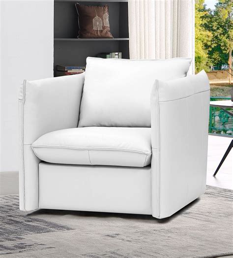 Its white colour matches any decorative style of a room. Divani Casa Tamworth - Modern White Leather Swivel Lounge ...