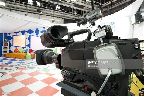 Empty Television Studio With Camera High Res Stock Photo Getty Images