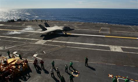 Navy Begins First Aircraft Carrier Exercises For F 35 Jet Aboard The