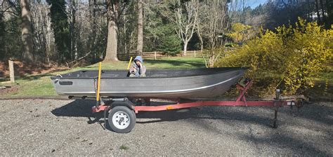 12ft Aluminum Boat Sears Gamefisher And Trailer For Sale In Gig Harbor