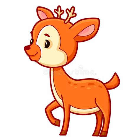 Cute Deer Cartoon Deer Clipart Vector Stock Vector Illustration Of