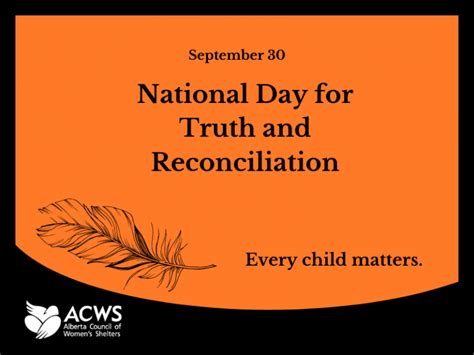 National Day For Truth And Reconciliation Alberta Council Of Womens Shelters