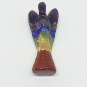 Seven Chakra Bonded 2 Inch Gemstone Angel Agate Buddy