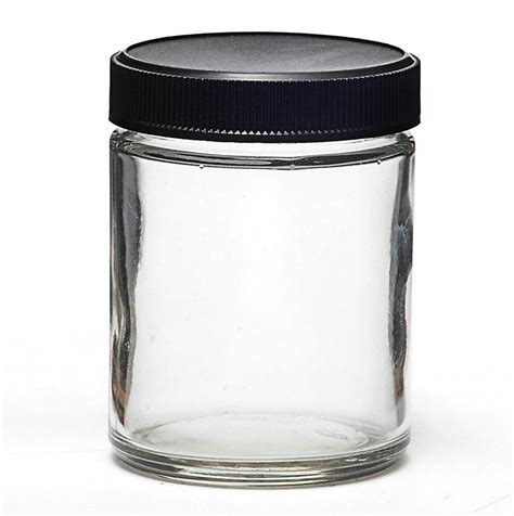 15 - 4oz Glass Jars Screw Cap Grade A Airtight plastic ...