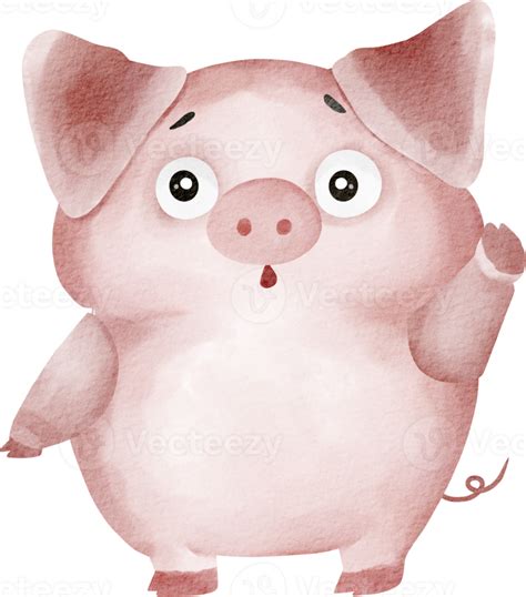 Free Watercolor Pig Cute Clip Art 16537769 Png With Transparent Background