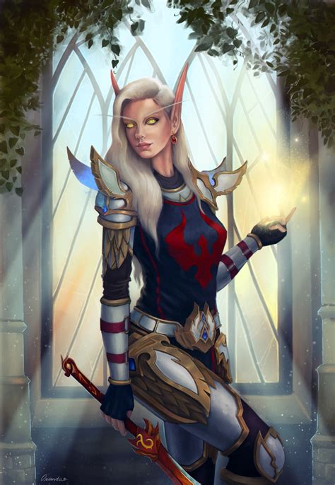 Artstation Blood Elf Paladin Oxana Reshetina World Of Warcraft World Of Warcraft