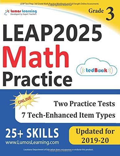 9781945730245 Leap Test Prep 3rd Grade Math Practice Workbook And