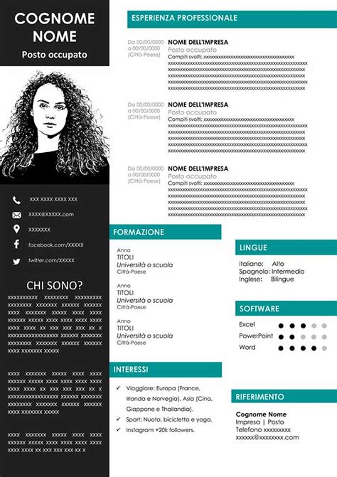 The plural of curriculum vitae, in latin, is formed following latin rules of grammar as curricula vitae, and is used along with curricula vitarum,5 each. Curriculum Vitae Creativo per Word - Modello Gratis | CV ...