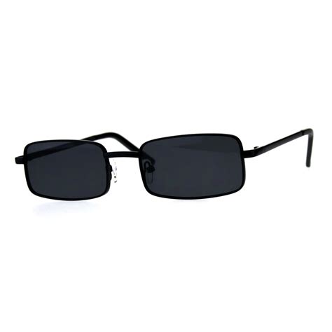 mens retro vintage narrow rectangular pimp metal sunglasses superawesome106