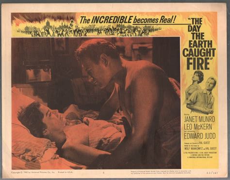 The Day The Earth Caught Fire Lobby Card Janet Munro Edward