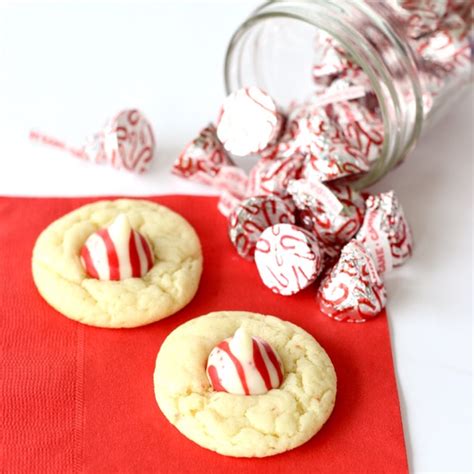 Easy Candy Cane Kiss Cookies Recipe 5 Ingredient Peppermint Cookie