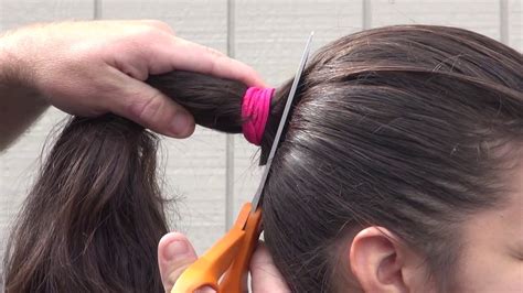 Big Extremely Thick Ponytail Gets Chopped Off Video Dailymotion