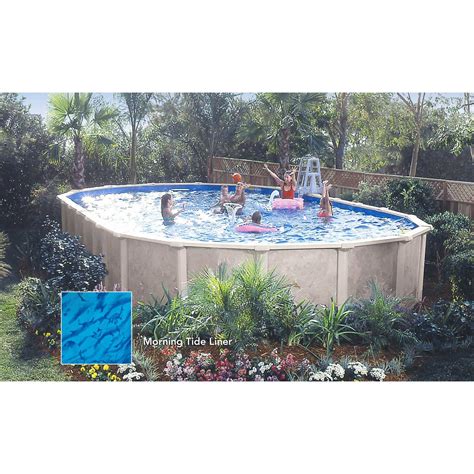Lomart Sandstone Oval Above Ground Pool Package Pools Sports