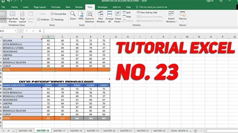 Tutorial No23 Excel Menggunakan Chart Wizard Pada Excel 2016 Youtube