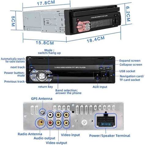 Autoradio USB Bluetooth Mains Libres Poste Radio Voiture 4x60W 1 Din