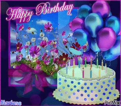 Birthday Balloons And Cake Happy Birthday  Happy