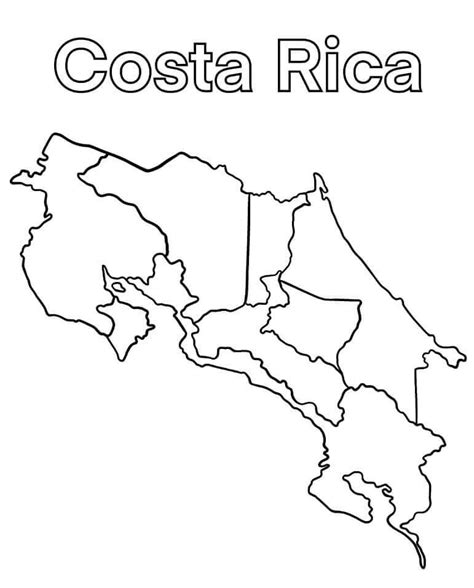 Mapa Da Costa Rica Para Colorir Imprimir E Desenhar Colorir Me