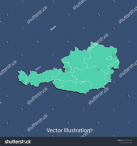 Austria Map High Detailed Color Map Of Austria Royalty Free Stock