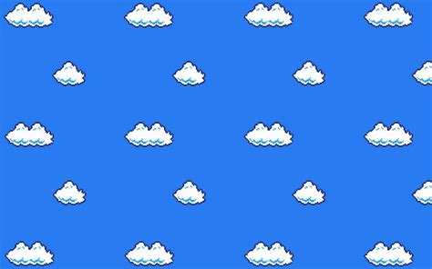 Mario Clouds Desktop Art Wallpaper Iphone Blue Sky Wallpaper Cloud