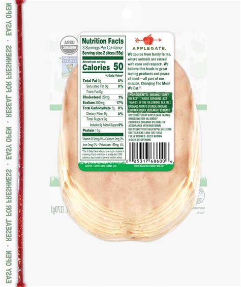 Products Deli Meat Organic Roasted Turkey Breast Applegate