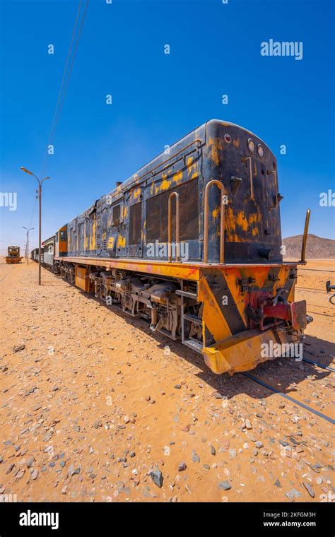 Hejaz Railway Train At Wadi Rum Train Station In Wadi Rum Jordan Stock