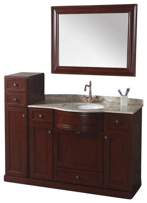 Patton 42 inch bath vanity in natural with white engineered marble top. 43 Inch Transitional Single Sink Bathroom Vanity ...