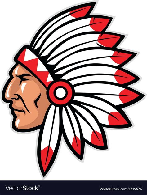 Vector Of Indian Head Mascot Download A Free Preview Or High Quality