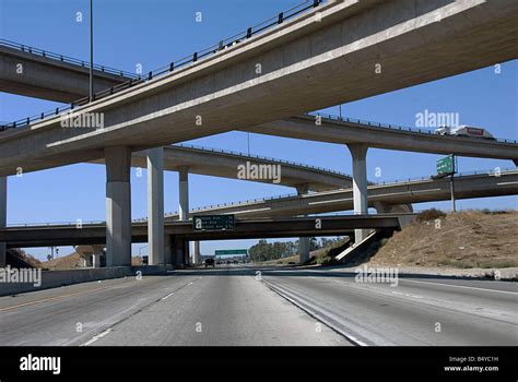 10 Freeway I 10 Los Angeles Ca California Highway Signs Traffic Stock