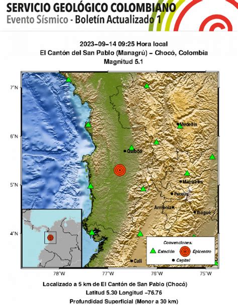 Temblor En Colombia Hoy 14 De Septiembre Sismo De 51 Remeció Chocó