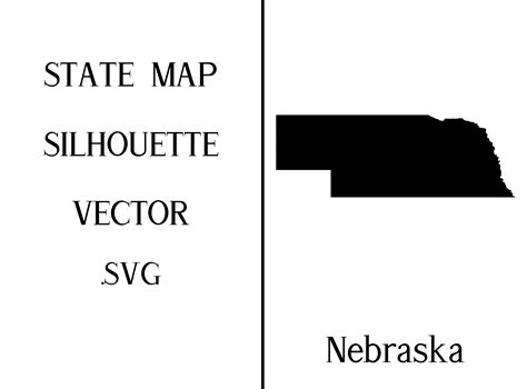 Nebraska State Map Silhouette Svg Graphic By Mappingz · Creative Fabrica